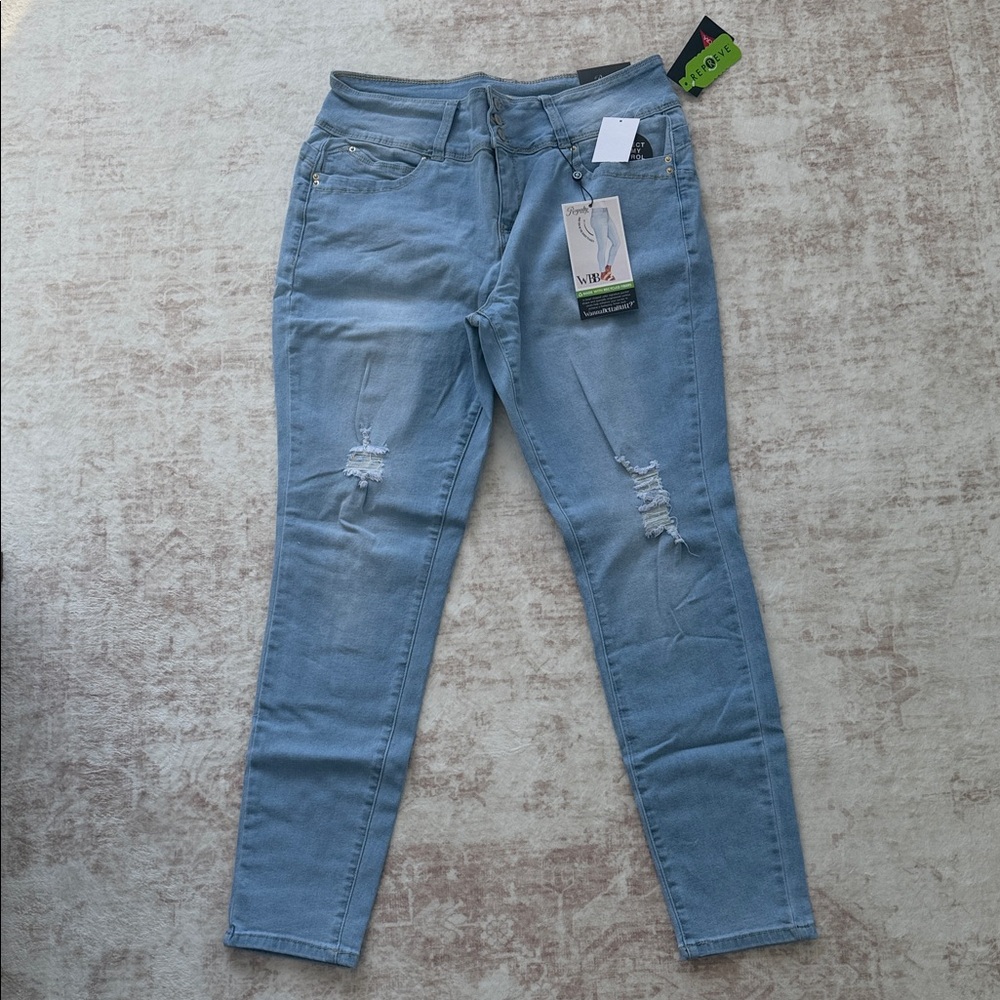 🆕 Royalty For Me Light Blue Women’s Skinny Jeans Size 16
